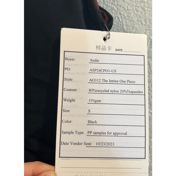 Andie Swim Sample The Jetties One Piece in Black S - Picture 7 of 8